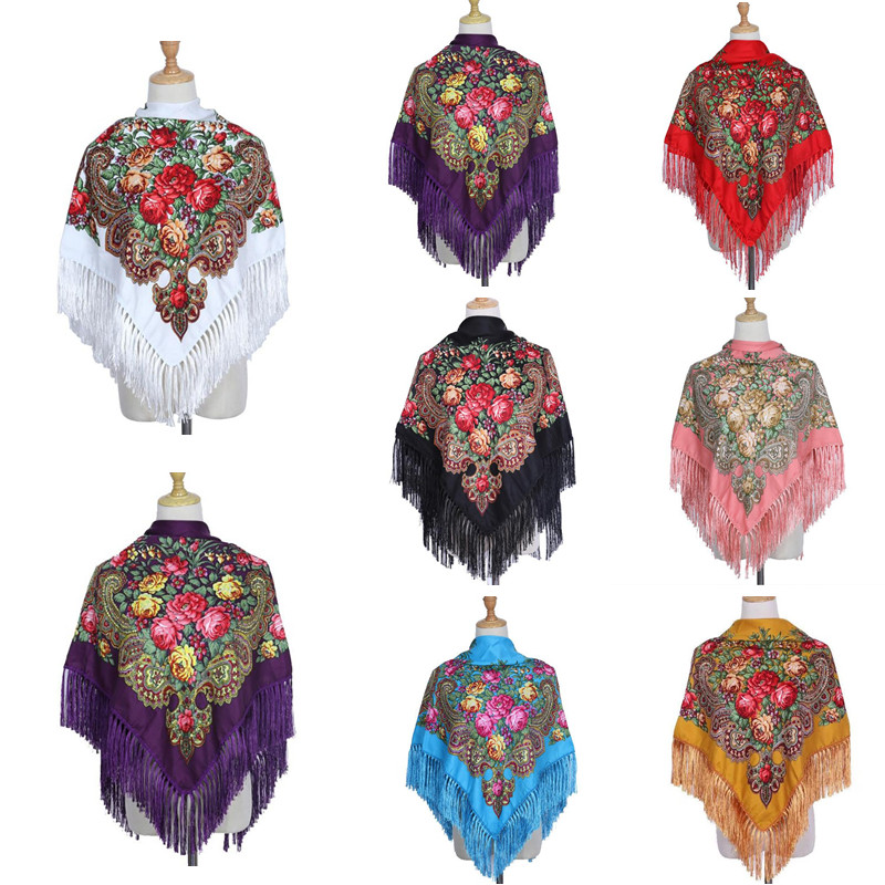 Winter Ethnic Fashion For Women - Шарф с принтом в стиле ретро,