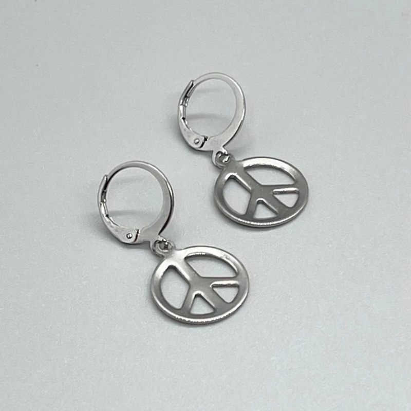 Go Ethnic Fashion - Серьги с рычагом PEACE SIGN из