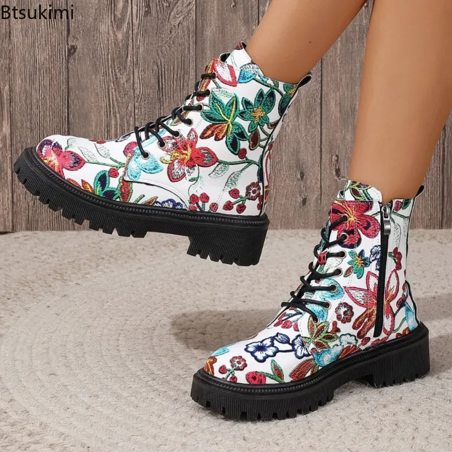 Ethnic Fashion - Новые модные женские ботинки с боковой