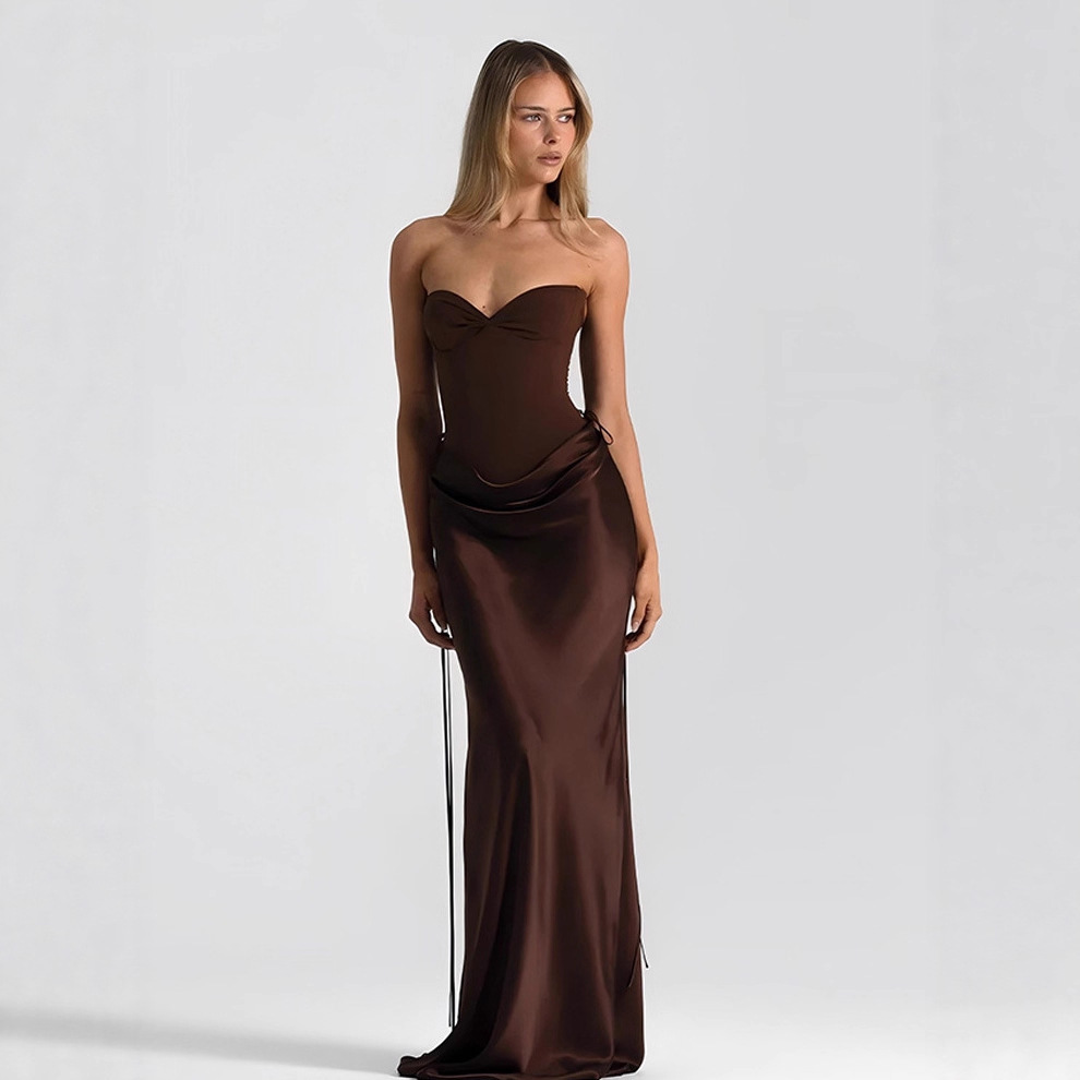 Ethnic Gown - Сексуальное длинное платье макси без бретелек