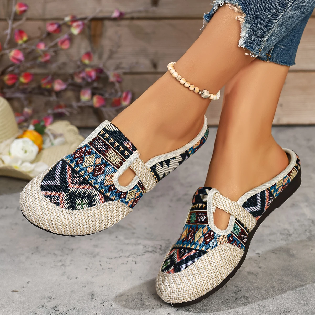 Ethnic Fashion Walk - Женские тапочки в этническом стиле, модная