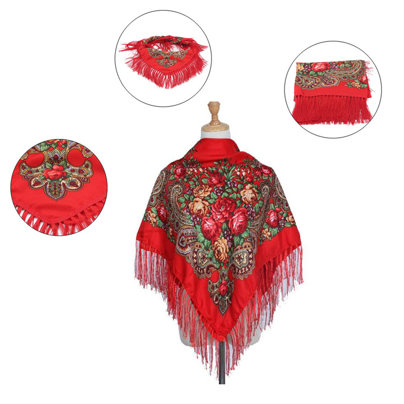 Шарф с принтом в стиле ретро,  – обзор и цена Winter Ethnic Fashion For Women