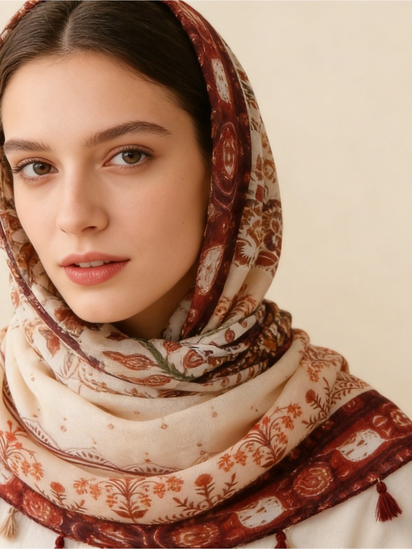 Шарф-платок из тонкого шелка с – обзор и цена Go Ethnic Fashion