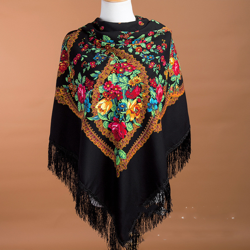 135*135 см русский шарф в этни – обзор и цена Winter Ethnic Fashion For Women