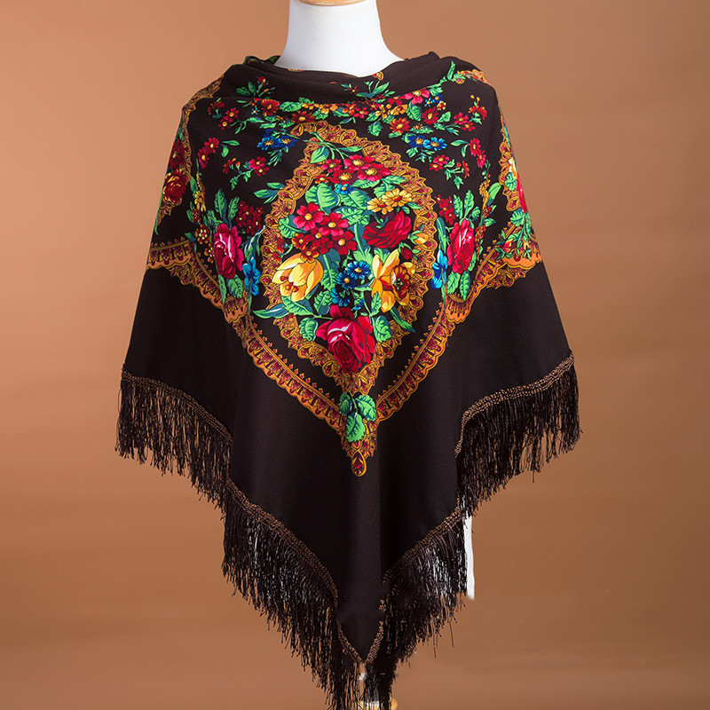 135*135 см русский шарф в этни – обзор и цена Winter Ethnic Fashion For Women