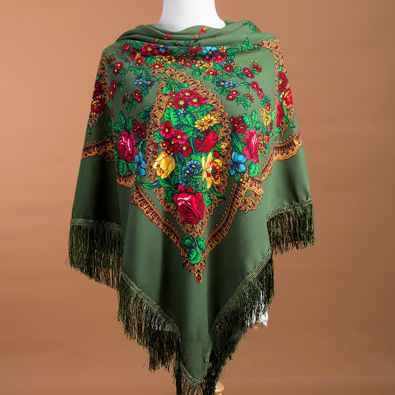 135*135 см русский шарф в этни – обзор и цена Winter Ethnic Fashion For Women