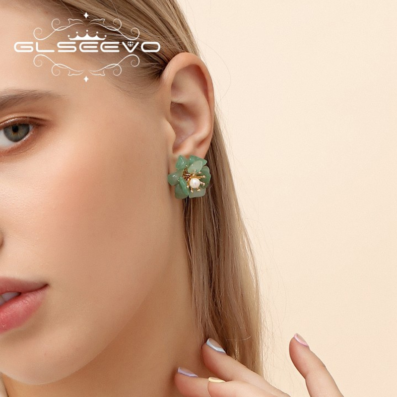 Серьги-гвоздики GLSEEVO из нат – обзор и цена Ethnic Luxe Fashion